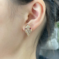 [Perlaura Jewelry ]SERPENT DIAMOND STUD EARRINGS
