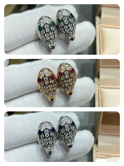 [Polaidi Jewelry]SERPENT DIAMOND STUD EARRINGS