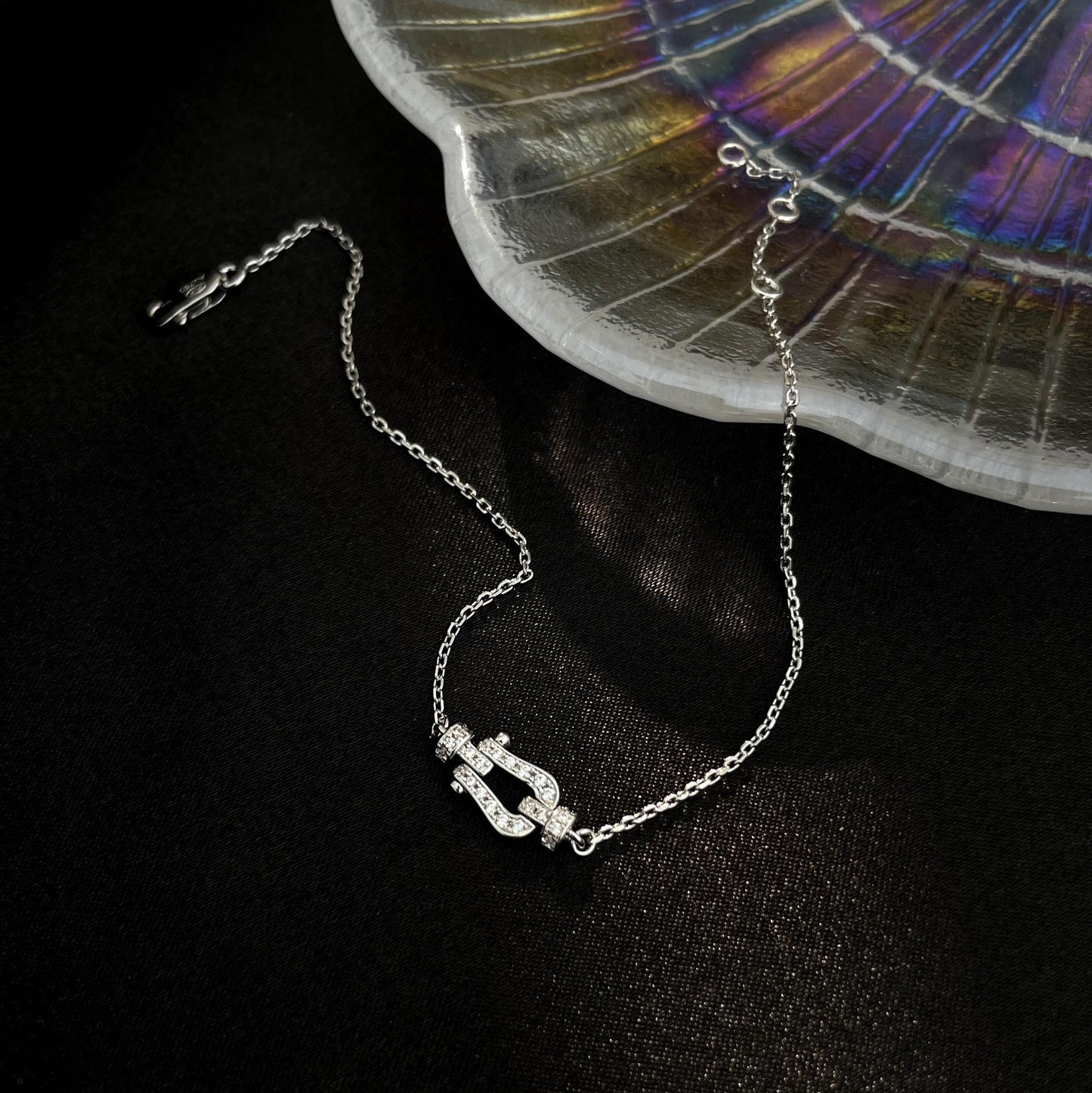 [：Polaidi Jewelry]FORCE 10 FULL DIAMOND BUCKLE CHAIN LINK MINI MODEL