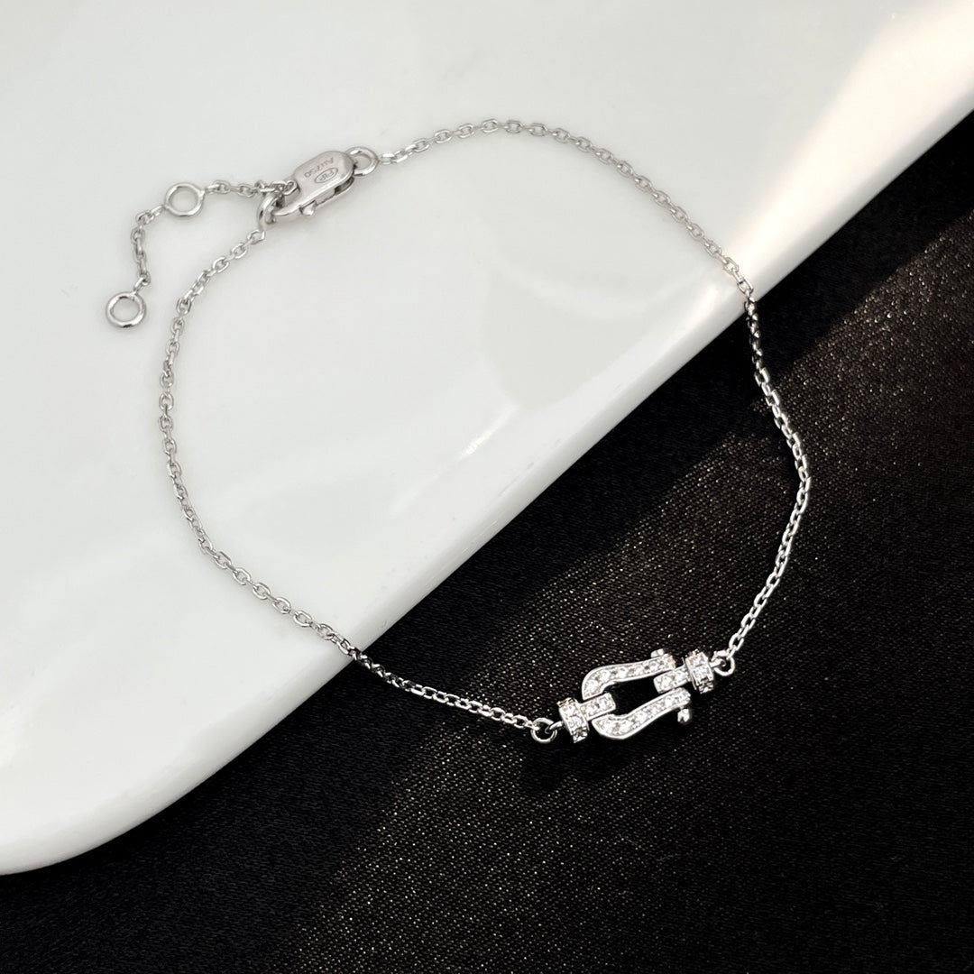 [Polaidi Jewelry]FORCE 10 FULL DIAMOND BUCKLE CHAIN LINK MINI MODEL