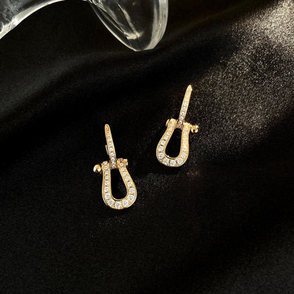 [：Polaidi Jewelry]FORCE 10 FULL DIAMOND DROP EARRINGS MEDIUM MODEL