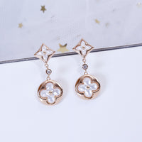 [Perlaura Jewelry ]STAR AND SUN PINK GOLD MOP DROP EARRINGS