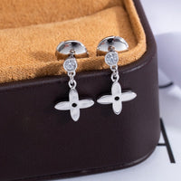 [Perlaura Jewelry ]VIDYLLE SILVER DIAMOND MINI DROP EARRINGS