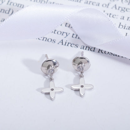 [：Polaidi Jewelry]VIDYLLE SILVER DIAMOND MINI DROP EARRINGS