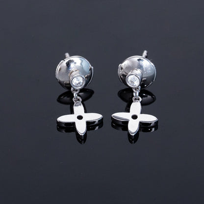 [Polaidi Jewelry]VIDYLLE SILVER DIAMOND MINI DROP EARRINGS