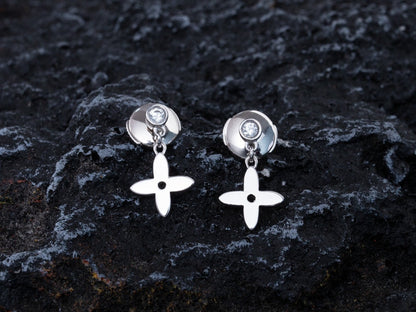 [Polaidi Jewelry]VIDYLLE SILVER DIAMOND MINI DROP EARRINGS