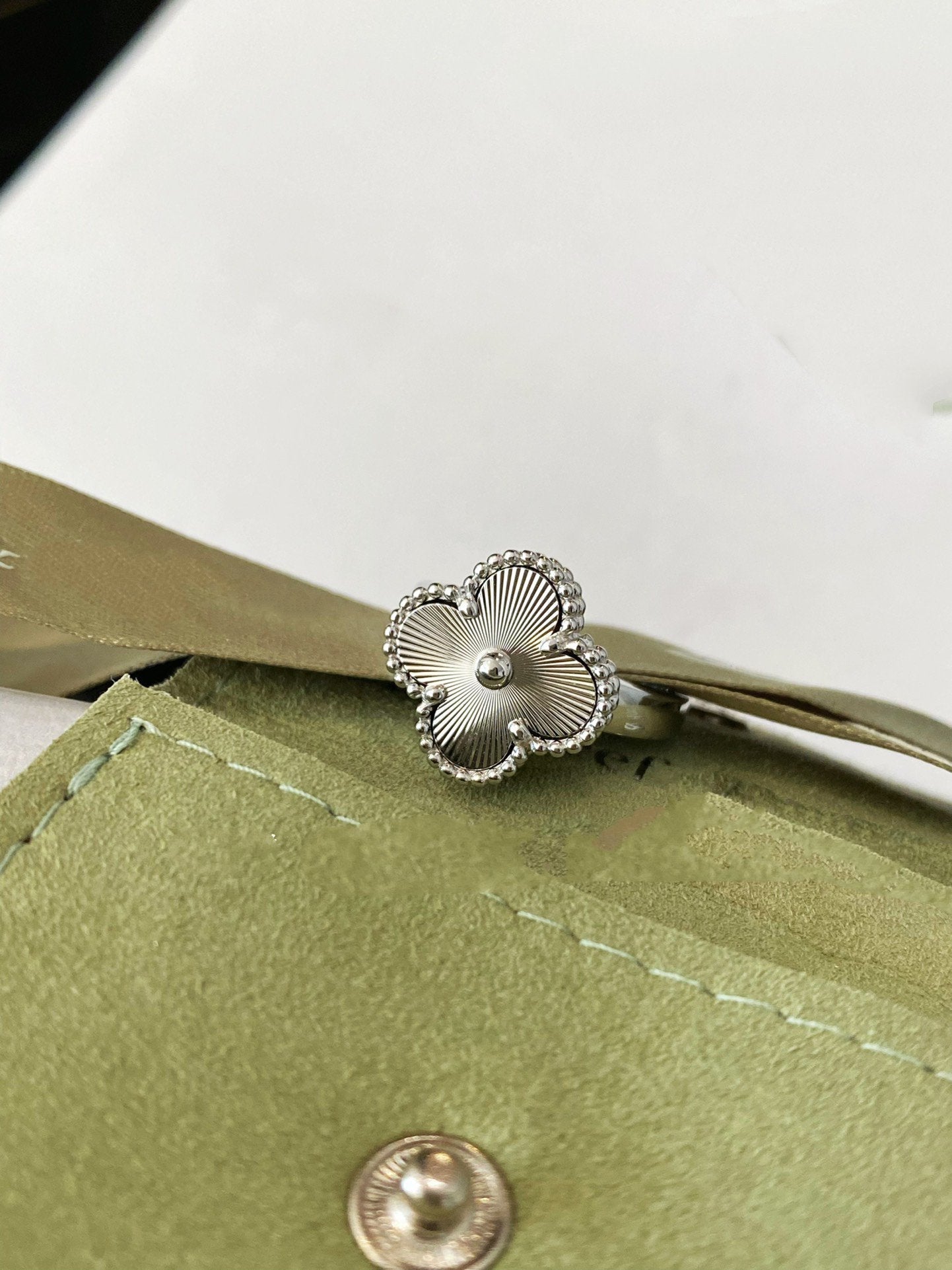 [Polaidi Jewelry]CLOVER SILVER RING