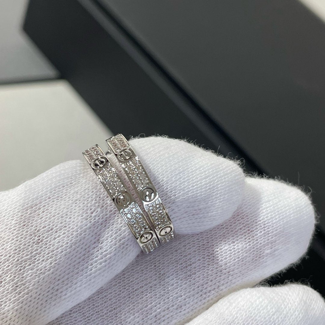 [：Polaidi Jewelry]LOVE DIAMOND SILVER フープピアス