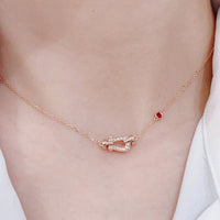[Perlaura Jewelry ]FORCE 10 DIAMOND PINK GOLD NECKLACE