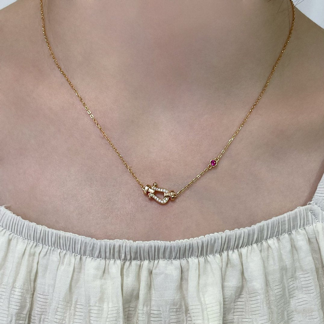 [Polaidi Jewelry]FORCE 10 DIAMOND PINK GOLD NECKLACE