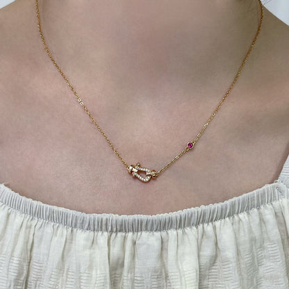 [Polaidi Jewelry]FORCE 10 DIAMOND PINK GOLD NECKLACE