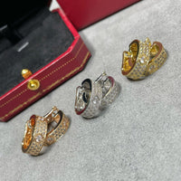 [Perlaura Jewelry ]LOVE 5.5MM DIAMOND PAVED EARRINGS