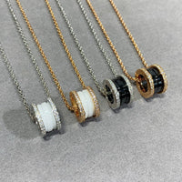 [Perlaura Jewelry ]ZERO 1 DIAMOND CERAMIC NECKLACE