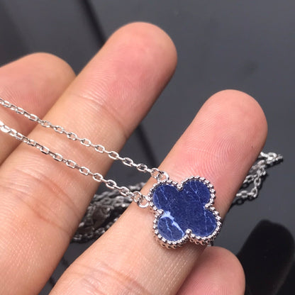 [：Polaidi Jewelry]クローバー ピーターサイト シルバーロングネックレス