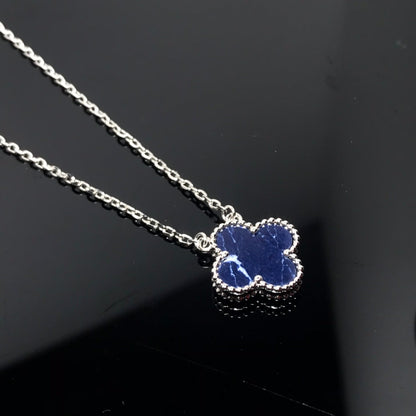 [：Polaidi Jewelry]クローバー ピーターサイト シルバーロングネックレス