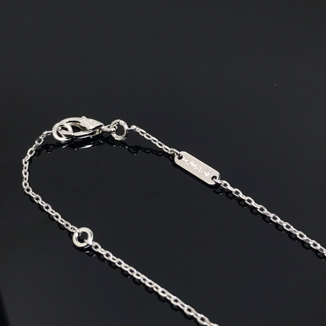 [：Polaidi Jewelry]クローバー ピーターサイト シルバーロングネックレス