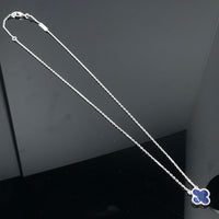 [Perlaura Jewelry ]CLOVER PIETERSITE SILVER LONG NECKLACE