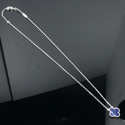 [：Polaidi Jewelry]クローバー ピーターサイト シルバーロングネックレス