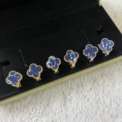 [Polaidi Jewelry]CLOVER PIETERSITE MEDIUM STUD EARRINGS