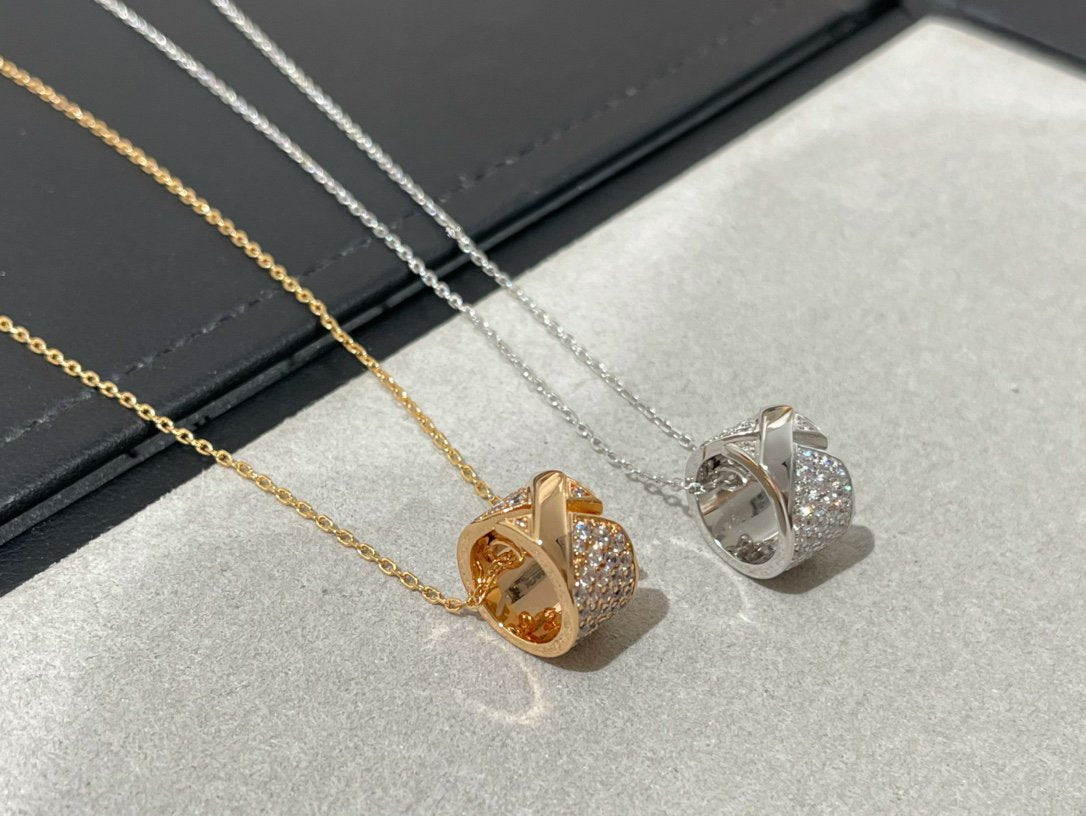 [Polaidi Jewelry]LIENS EVIDENCE DIAMOND PAVED NECKLACE
