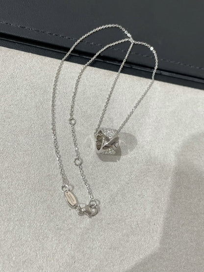 [：Polaidi Jewelry]LIENS EVIDENCE DIAMOND PAVED NECKLACE