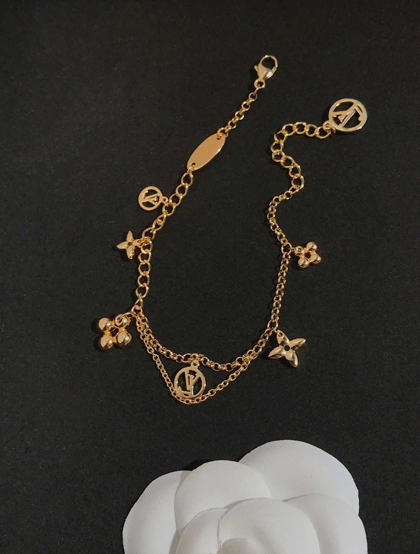 [：Polaidi Jewelry]BLOOMING PINK GOLD MOP BRACELET