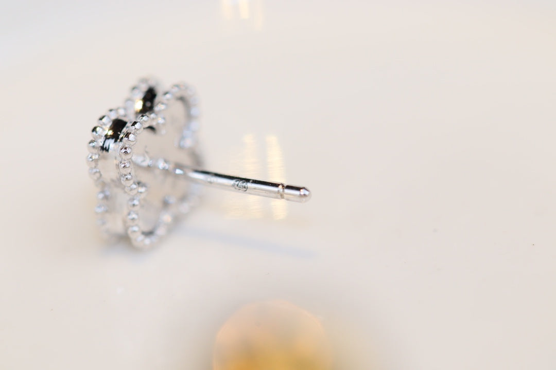 [：Polaidi Jewelry]CLOVER MINI TURQUOISE SILVER STUD EARRINGS