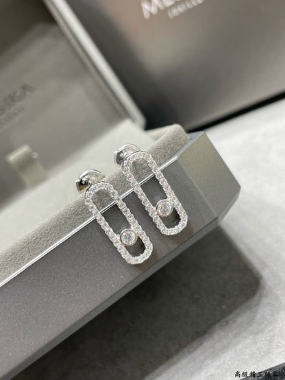 [Polaidi Jewelry]MOVE UNO STUD DIAMOND PAVED EARRINGS