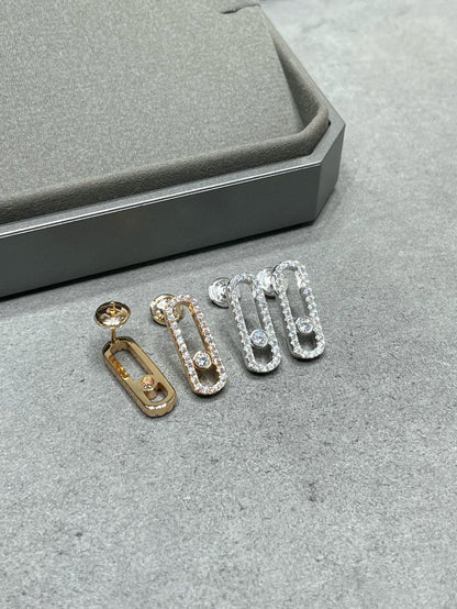 [Polaidi Jewelry]MOVE UNO STUD DIAMOND PAVED EARRINGS