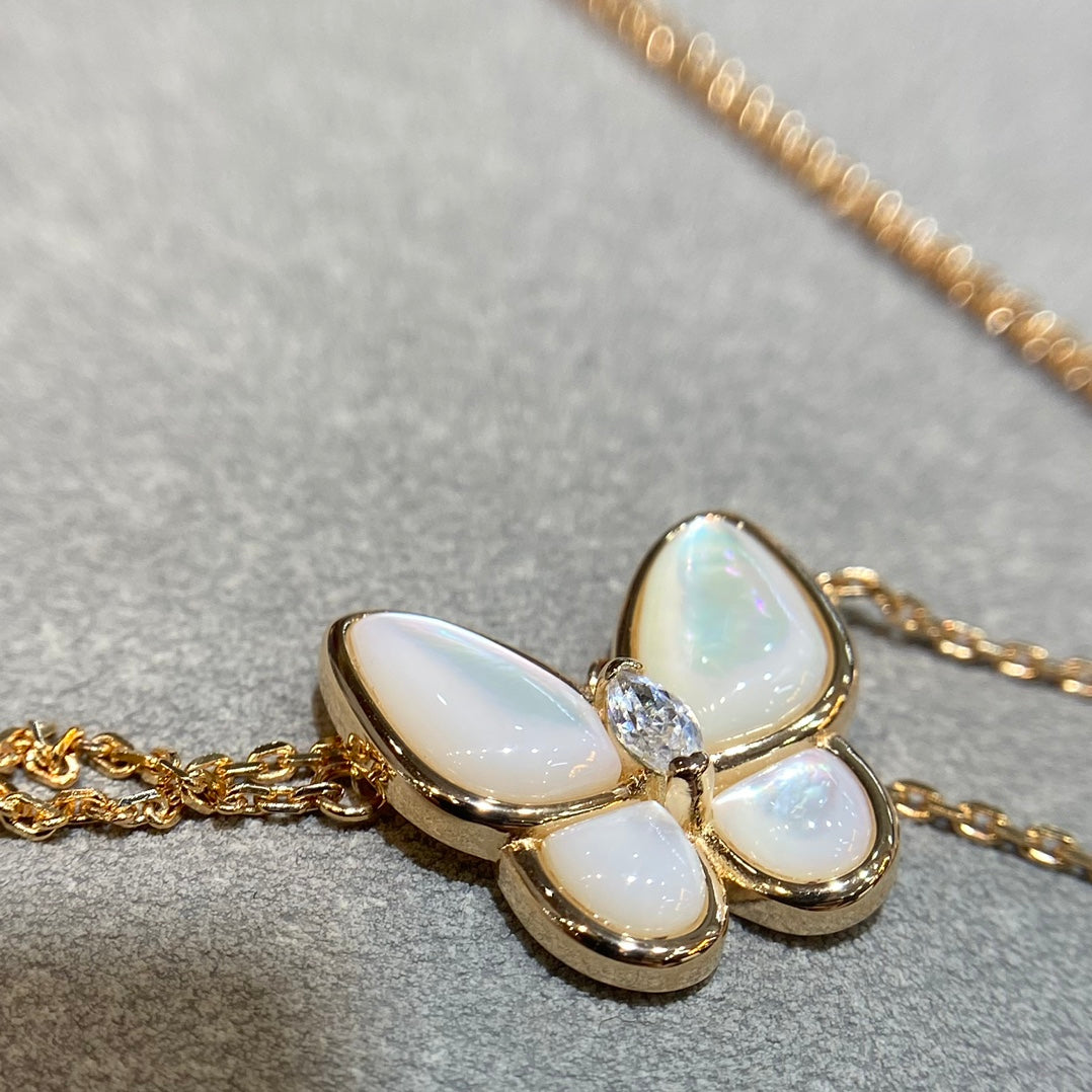 [Polaidi Jewelry]BUTTERFLY MOP DIAMOND NECKLACE
