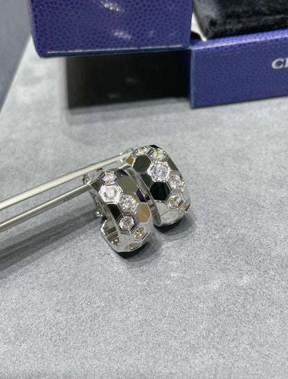[：Polaidi Jewelry]BEE LOVEダイヤモンドフープピアス
