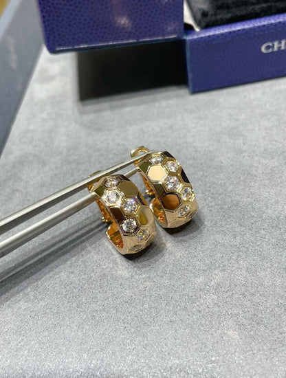 [：Polaidi Jewelry]BEE LOVEダイヤモンドフープピアス