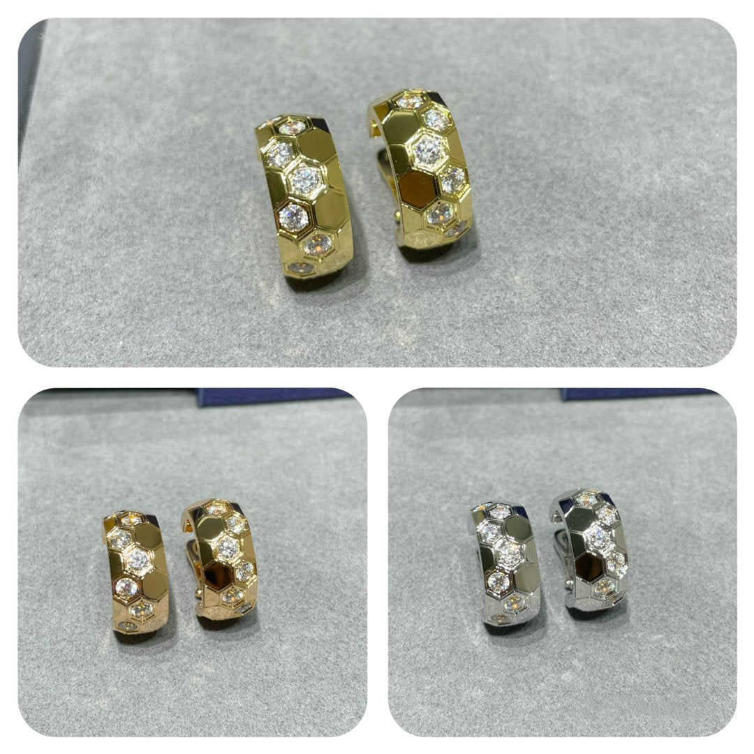 [：Polaidi Jewelry]BEE LOVEダイヤモンドフープピアス