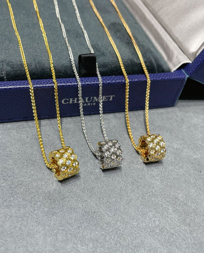[：Polaidi Jewelry]BEE LOVEダイヤモンドパヴェ3列ネックレス