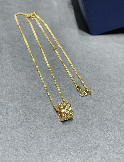 [Polaidi Jewelry]BEE LOVE DIAMOND PAVED 3 ROW NECKLACE