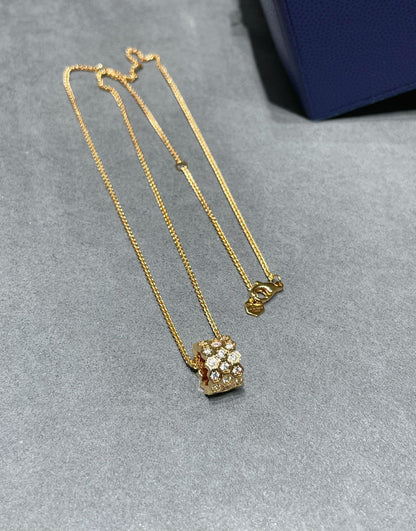 [Polaidi Jewelry]BEE LOVE DIAMOND PAVED 3 ROW NECKLACE