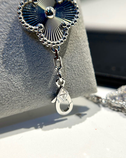 [：Polaidi Jewelry]クローバー5モチーフ シルバーダイヤモンドブレスレット