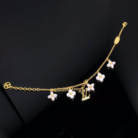 [Perlaura Jewelry ]LOGO 6 MOTIF STAR AND SUN GOLD BRACELET