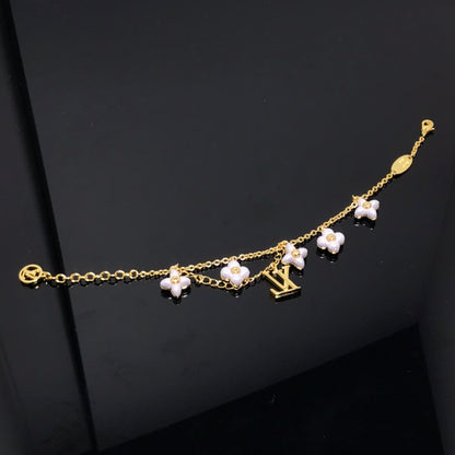 [Polaidi Jewelry]LOGO 6 MOTIF STAR AND SUN GOLD BRACELET