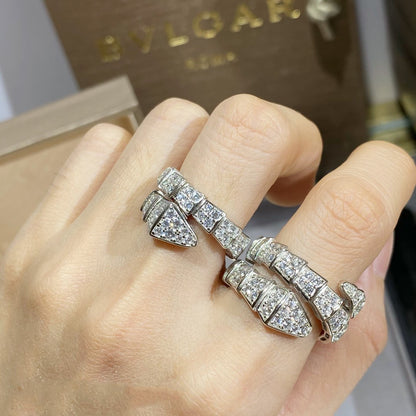 [：Polaidi]SERPENTI RING SILVER DIAMOND PAVED