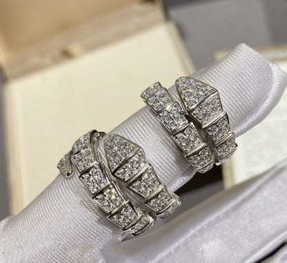 [：Polaidi]SERPENTI RING SILVER DIAMOND PAVED