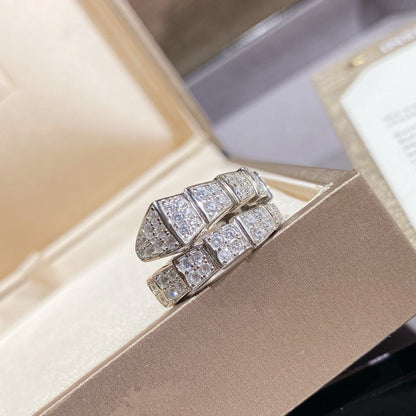 [：Polaidi]SERPENTI RING SILVER DIAMOND PAVED