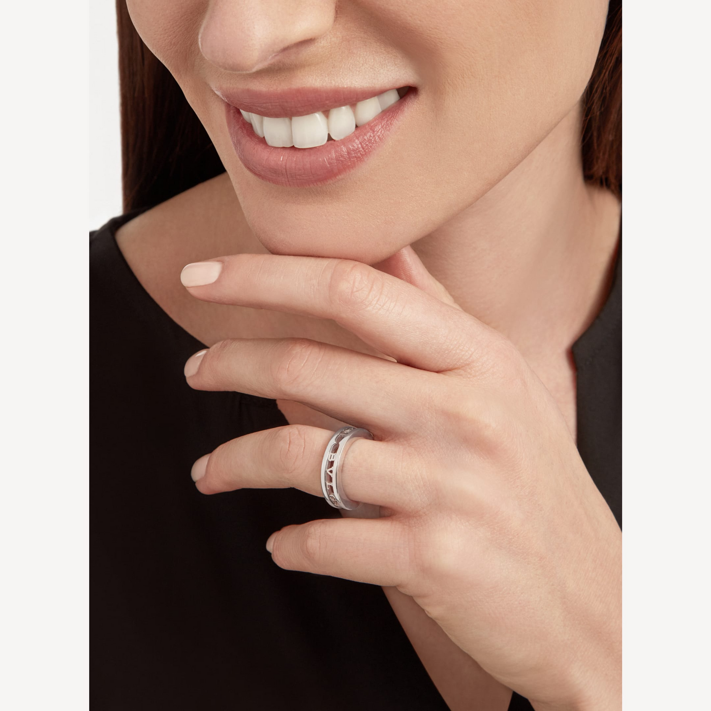 [：Polaidi]ZERO 1 ONE-BAND WITH OPENWORK LOGO SPIRAL RING