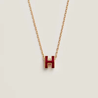 [Perlaura Jewelry ]HM CLIC RED ENAMEL GOLD NECKLACE