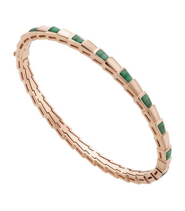 [：Polaidi]SERPENTI BRACELET PINK GOLD MALACHITE