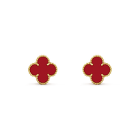 [Perlaura Schmuck] CLOVER MINI 9,5MM KARNEOL OHRRINGE