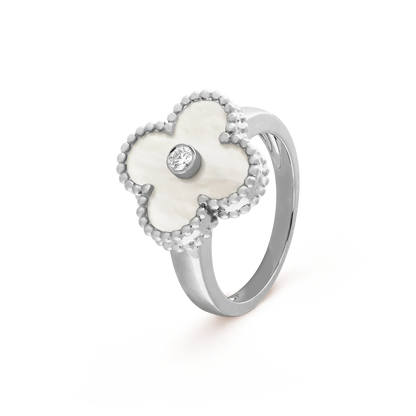 [Polaidi Jewelry]CLOVER SILVER MOP DIAMOND RING