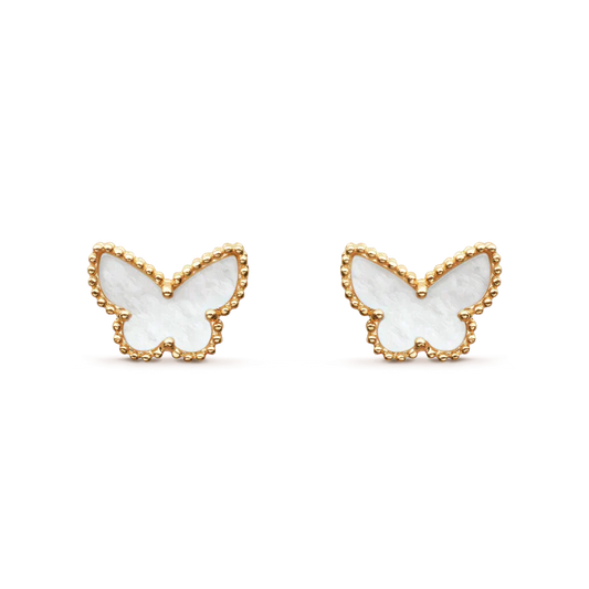 [：Polaidi Jewelry]SWEET BUTTERFLY MOP EARSTUDS