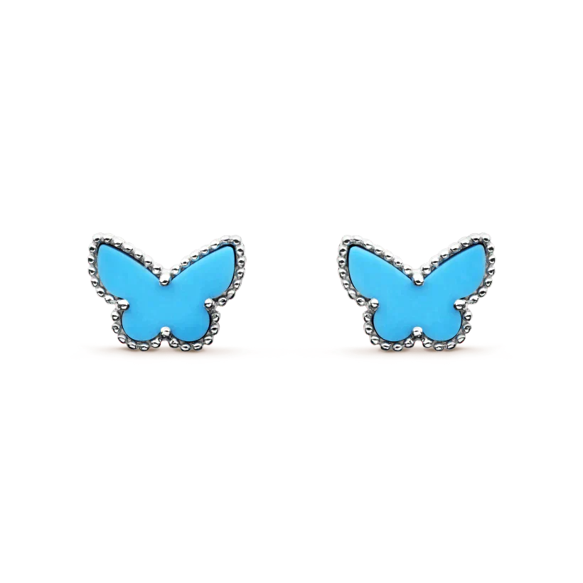 [：Polaidi Jewelry]バタフライターコイズピアス シルバー