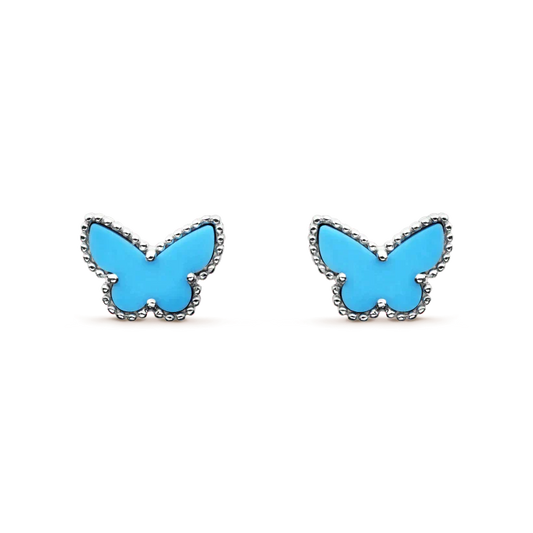 [：Polaidi Jewelry]BUTTERFLY TURQUOISE EARRINGS SILVER